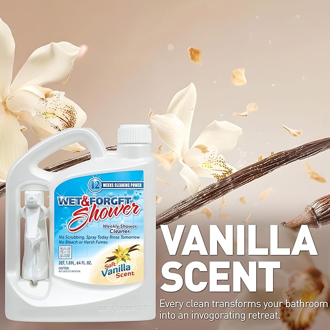 Wet & Forget Shower Cleaner Weekly Application Requires No Scrubbing, Bleach-Free Formula, 64 Ounce (Pack of 1)