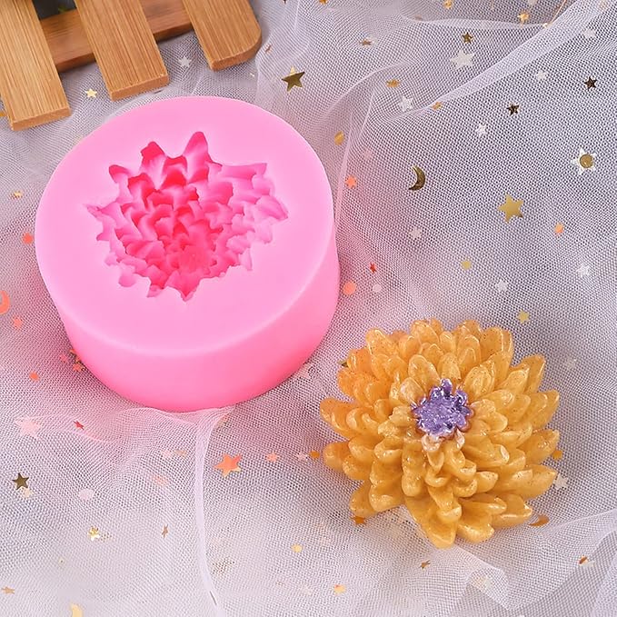 Chrysanthemum Flower Silicone Soap Mold Candle Mold Fondant Chocolate Cake Candy Mould Resin Clay Baking Pastry Tools