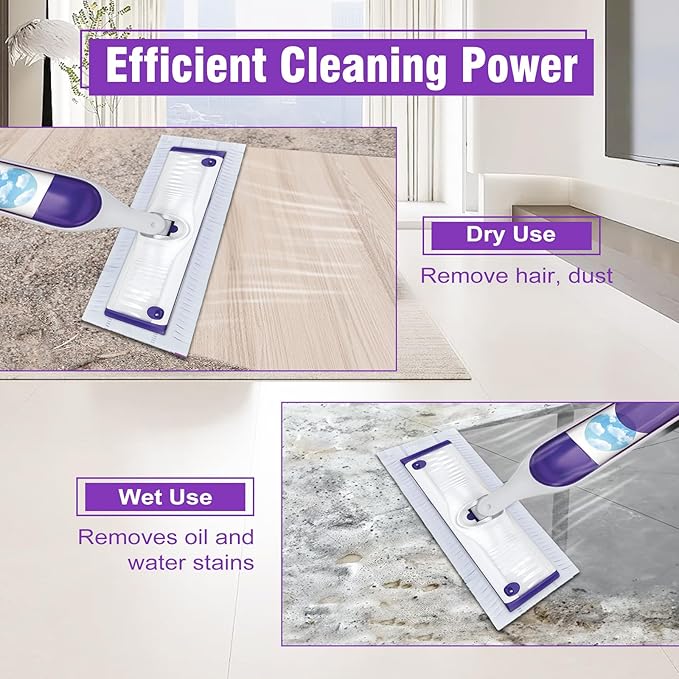 36 Pack Disposable Power Mop Refills Pads for Swiffer Power Mop,Spray Wet Pads Refill,Disposable Mop Pads for Wood Floors,Spray Mopping Pads Refills for Multi-Surface Floor Cleaning