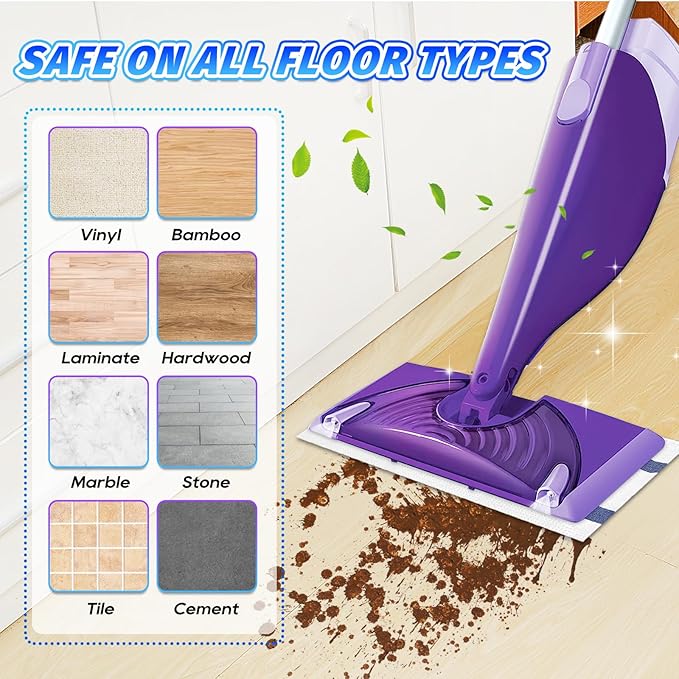 25 Count Disposable Mop Pads Compatible with Swiffer WetJet Hardwood Floor Spray Mop, Mopping Pads Compatible with Swiffer All-in-One Mopping Cleaner Starter Kit