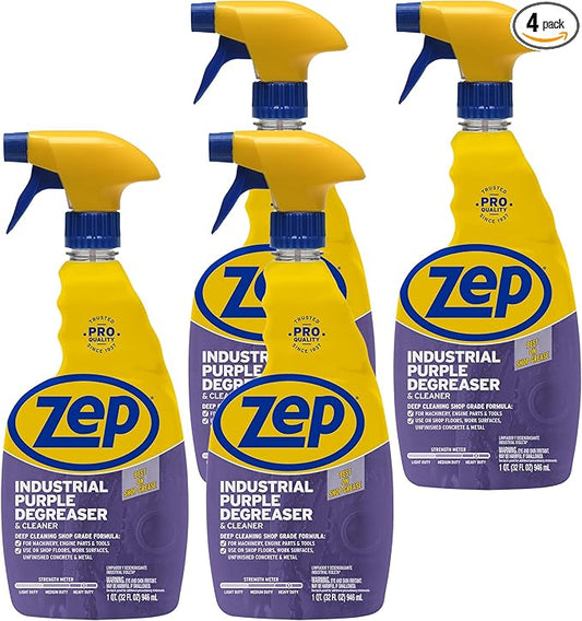 Zep Industrial Purple Cleaner and Degreaser Concentrate - 32 Ounce (Case of 4) R42310 - Easy to Rinse Formula