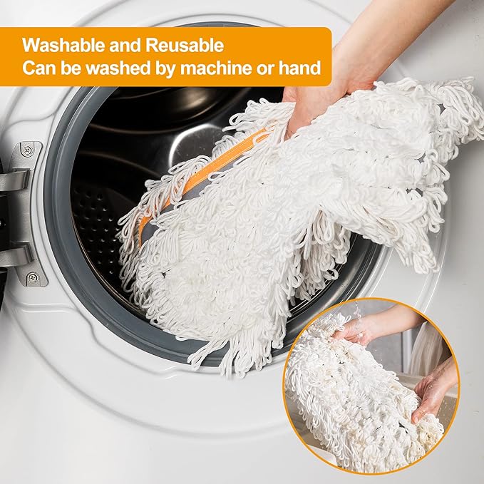 36” Commercial Dust Mop for Hardwood Floor Cleaning, Heavy Duty Push Broom Mop Hotel Company Household Cleaning Supplies for Hardwood, Tiles, Marble,Vinyl Plank Floors Cleaning