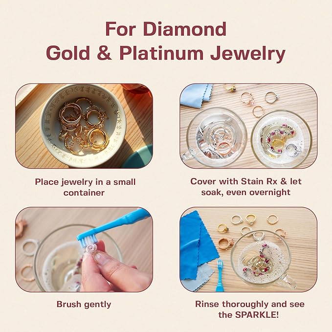 Stain Remover, Effectively Eliminates Stains from Wine, Berries & Blood on Fabrics, Carpets, Upholstery & Jewelry, Dye-Free, Free from Bleach, Peroxides & Phosphates, Made in USA, 10 oz