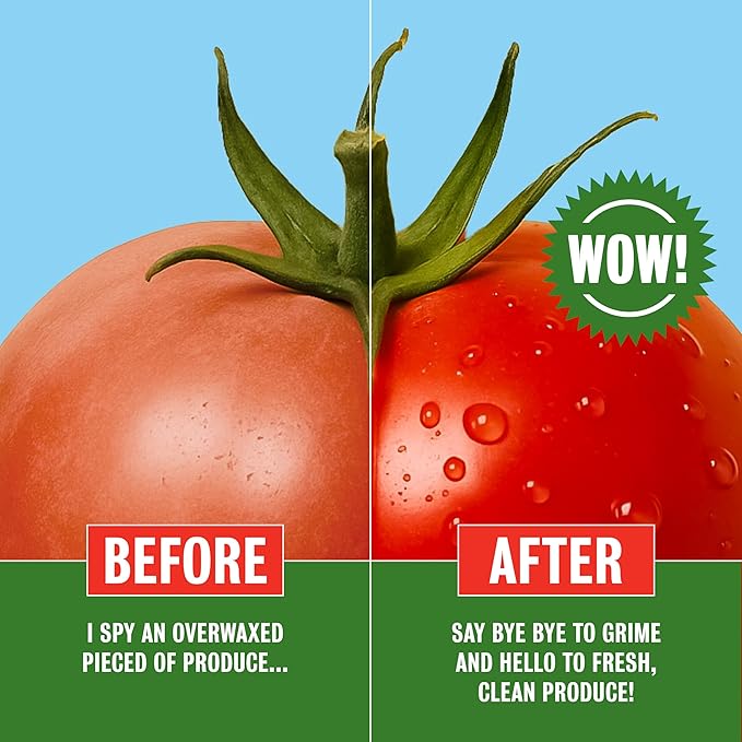 Rebel Green Fruit & Veggie Wash - Natural Produce Wash - Plant-Based Vegetable Wash Spray - Fruit and Vegetable Wash with No Aftertaste - Sustainable Food Wash - (34 oz Refill Bottles, 6 Pack)