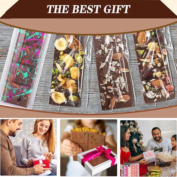 Chocolate Bar Mold - Dubai Chocolate Mold,Food Grade Silicone Chocolate Molds,Non-Stick & Easy to Release Deep Mold for Dubai Pistachio Chocolates, Candy, Snacks, Desserts, Dishwasher Safe