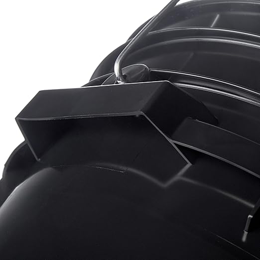 Hudson Exchange 7 Gallon (2 Pack) Large Bucket Pail Container with Easy Peel Lid, Food Grade BPA Free HDPE, Black