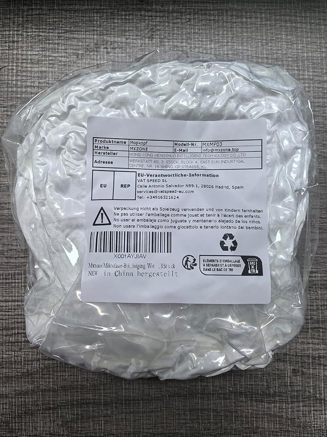 Mop Replacement Heads Microfiber O Ceda Spin Mop Refill Compatible with Spinning Mop, Easywring Mop Replace Head, White, 3 Packs