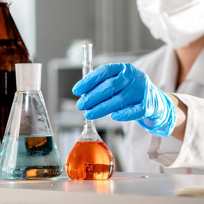 Schneider Nitrile Exam Gloves, Blue, 4 mil, Powder-Free, Latex-Free, for Medical Exam, Cleaning and Food Prep, Non-Sterile