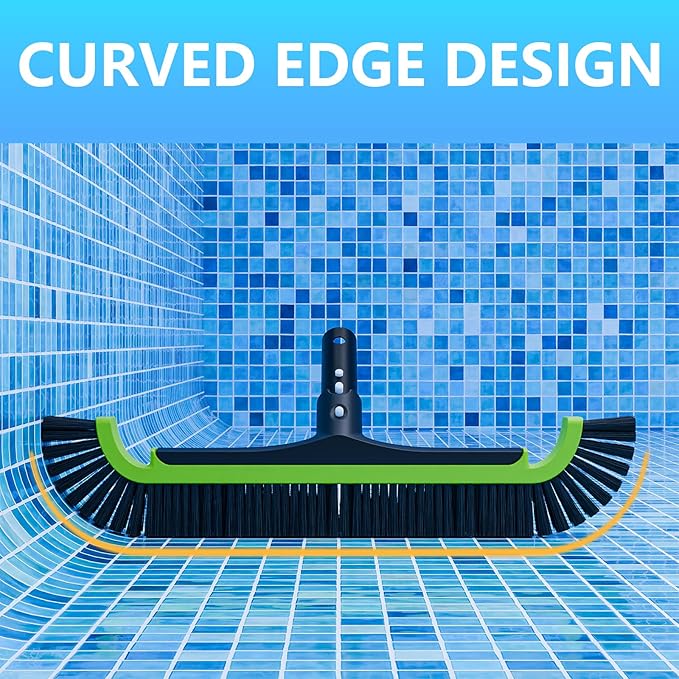 Sepetrel Upgrade Pool Brush Head for Cleaning Walls,Heavy Duty Inground/Above Ground Swimming Pool Scrub Brushes,Suitable for Various Harsh Environments