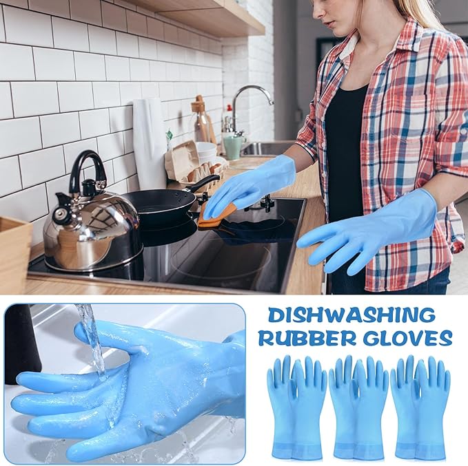 36 Pair Reusable Household Gloves Long Rubber Dishwashing Gloves Kitchen Cleaning for Dishes Clean Gardening