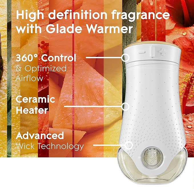 Glade PlugIns Refills Air Freshener, Scented and Essential Oils for Home and Bathroom, Hawaiian Breeze, 3.35 Fl Oz, 5 Count