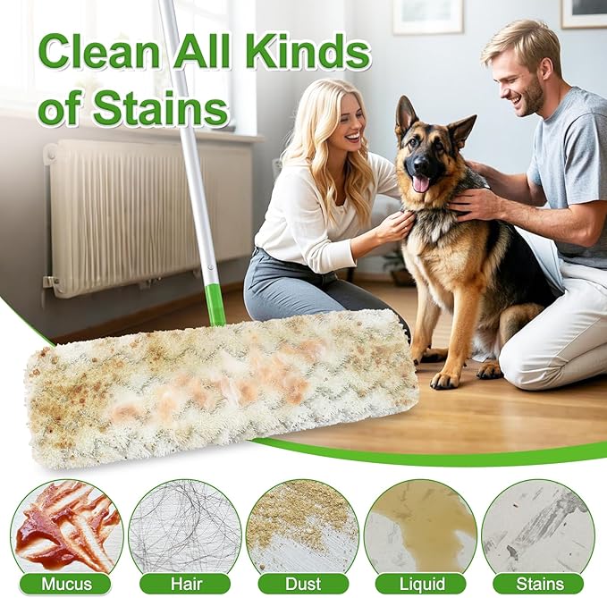 8 Pack Microfiber Mop Pads for Swiffer XL Mops Reusable Wet and Dry Mopping Cloths Compatible with Swiffer Sweeper XL,Washable XL Mop Refill Replacement for All Hardwood Dry & Wet Cleaning