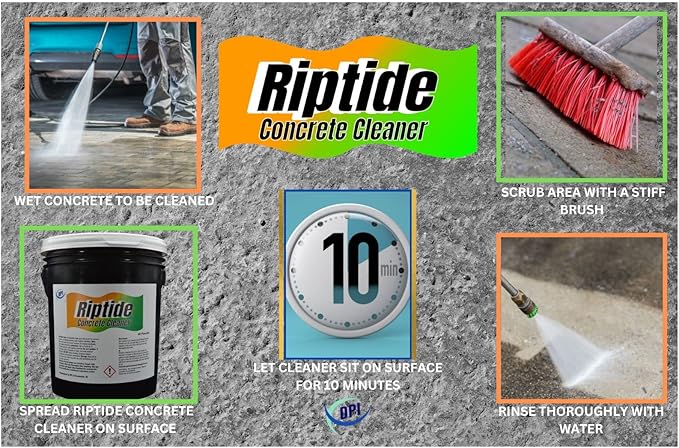 DPI Riptide Concrete Floor Cleaner, Powder Concentrate