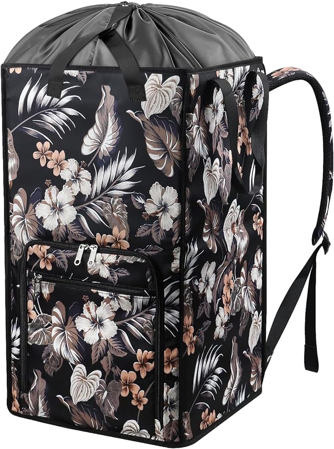 Bukere Laundry Backpack Bag for College Students Dorm Room Essentials, Extra Large Laundry Basket Hamper, Portable Freestanding Laundry Bag with Adjustable Shoulder Straps for Women Man Cruise