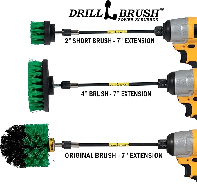 Household Cleaning Supplies - Power Scrubber Brush Set - Drill Brush Attachment Pads - Home Cleaning Brushes - Kitchen Cleaner Stove Brush - Counter Tile Kitchen Cleaner Pads - Kitchen Sink Brush