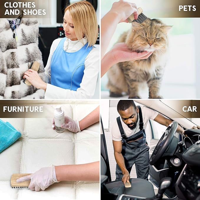 Light Wood Lint Brushes for Clothes, Clothes Brush, Cashmere Brush Old Fashioned Home Essentials Lint Remover by Konex