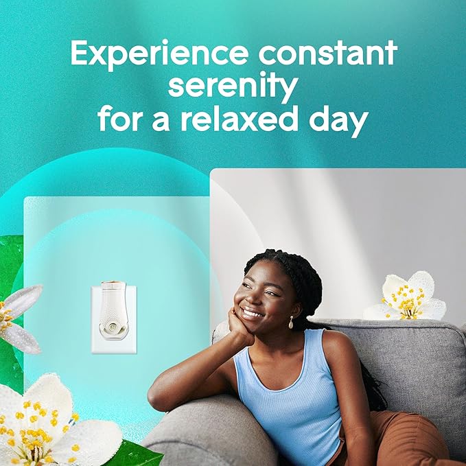 Glade PlugIns Refills Air Freshener, Dewdrop Petals, Scented and Essential Oils for Home and Bathroom, 0.67 Fl Oz, 5 Count