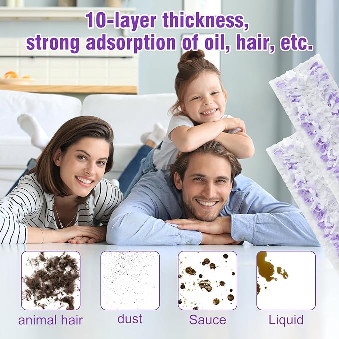 48 Pack Disposable Power Mop Refills Pads Compatible with Swiffer Power Mop,Spray Wet Pads Refill for Swiffer ,Disposable Mopping Pad Refills for Multi-Surface Floor Cleaning