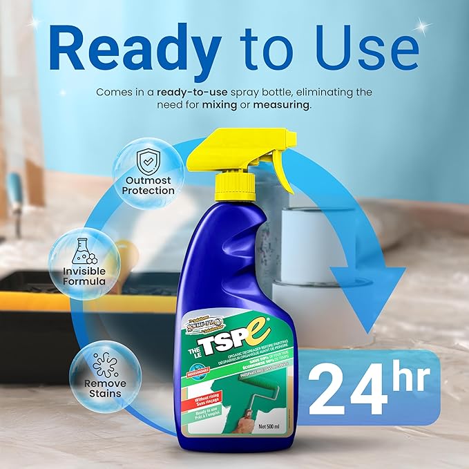 TSPE Cleaner Spray – 500ml Eco-Friendly No-Rinse Degreaser for Walls, Wood, Cabinets & Paint Prep – Phosphate-Free TSP Alternative – Biodegradable, Septic Safe, Non-Toxic Cleaning Solution