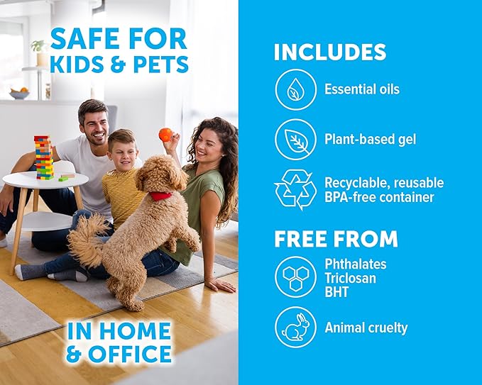 Bright Air 14 oz. Super Odor Eliminator, For Medium-Size Spaces, Cool & Clean Scent, Case of 6,Air Freshener, Natural Essential Oils, Lasts Up to 90 Days Each