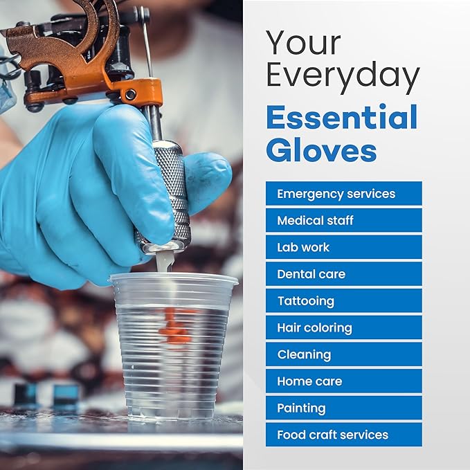 Dealmed Nitrile Exam Gloves - Powder-Free, Latex-Free, Disposable Medical Gloves