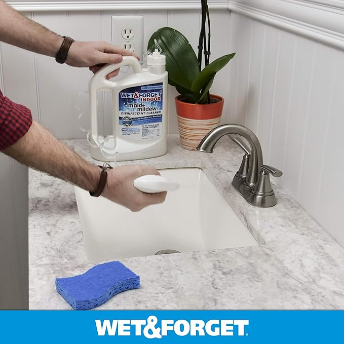 Wet & Forget Indoor Mold and Mildew All-Purpose Cleaner Deodorizes, Disinfects, Kills 99.9% of Bacteria and Viruses, Ready to Use, 64 Fl. Oz.