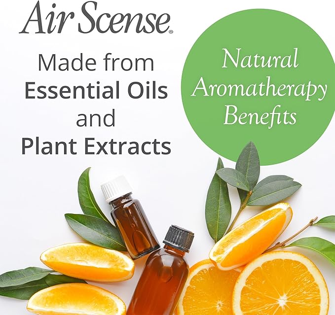 Air Scense Air Freshener Deodorizer Room Spray for Bathroom & Home, Essential Oils, Natural Orange - 7 fl oz (12 Pack)