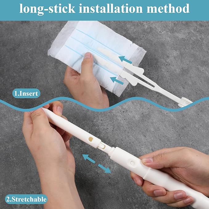 60 Count Electrostatic Duster Refills, 360 Heavy Duty Dusters Refills, with 1 Short Handle and 1 Extenda Handle, Disposable Microfiber Duster for Cleaning Home