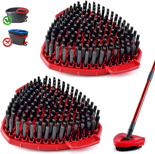 Scrubber Mop Head for Ocedar, Upgrade Scrub Brush for Ocedar, Spin Mop Scrub Brush Head for Ocedar EasyWring 1-Tank, More Bristles Scrub Brush Attachment for Bathroom, Deck, Kitchen Floor Cleaning