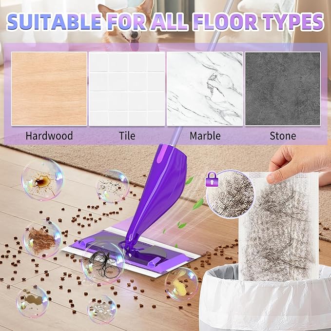 40 Count Mopping Pad for Wet Jet Mop Disposable Wetjet Pads Refills Replacement for Wet Pads Refill Compatible with Wet Jet Pads Thickness & Absorbent for Household Multi-Surface