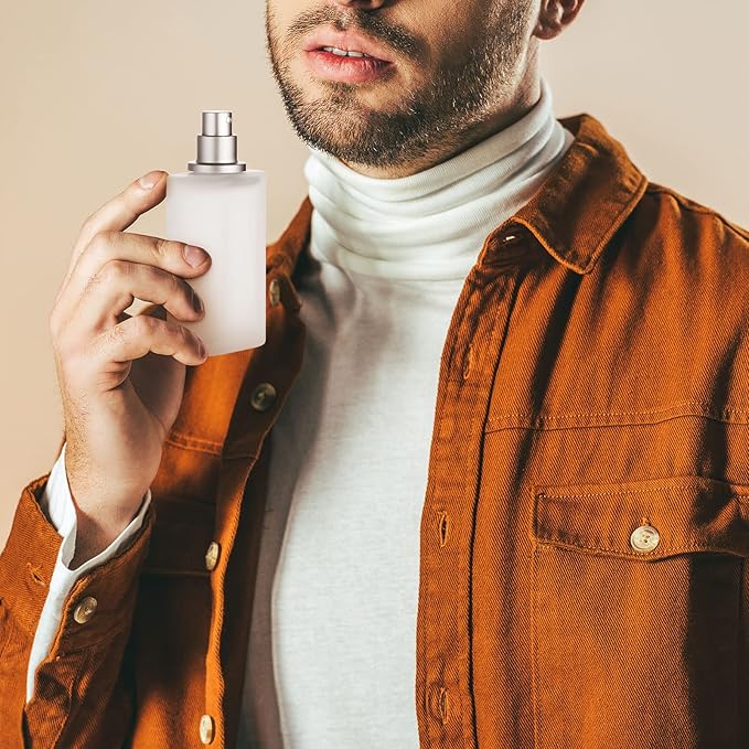 Tessco for you 12 Pcs 3.4 Ounces Perfume Bottles Empty Frosted Glass Spray Body Spray Bottles Empty 100ml Refillable Atomizer Fine Mist Atomizer Cosmetic Make up Container(Silver Gray)