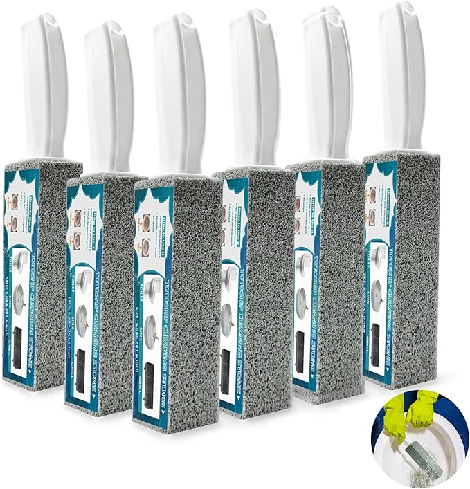 Pumice Stone for Toilet Bowl Cleaning with Handle Household Cleaning 6 Pack