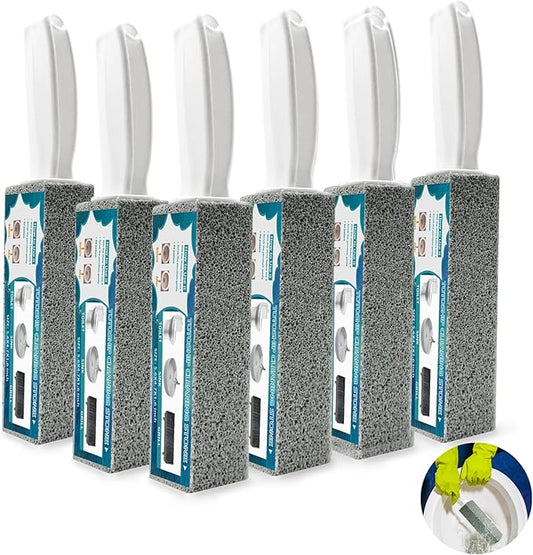 Pumice Stone for Toilet Bowl Cleaning with Handle Household Cleaning 6 Pack