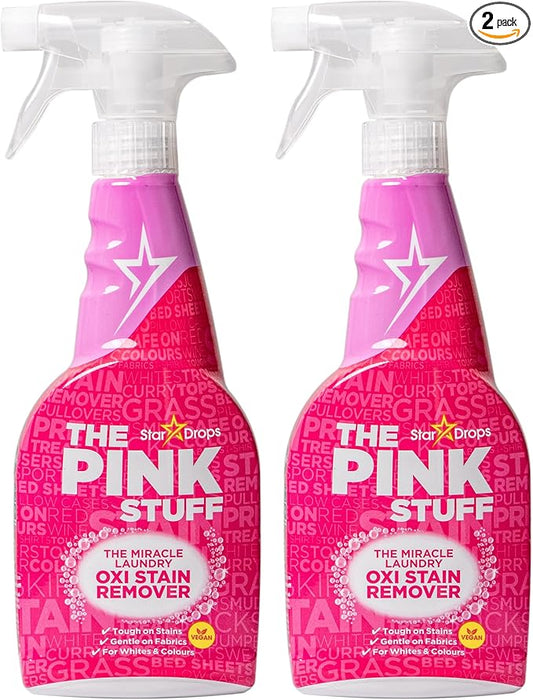 Stardrops - The Pink Stuff - The Miracle Laundry Oxi Stain Remover Spray 2-Pack Bundle (2 Laundry Stain Remover)