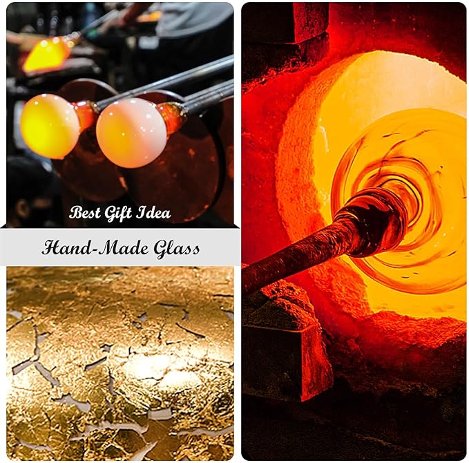 Porseme 500ml Essential Oil Diffuser Gold Plated Glass Aromatherapy Ultrasonic Humidifier - Auto Shut-Off, Timer Setting, BPA Free for Home Hotel Yoga SPA Gift