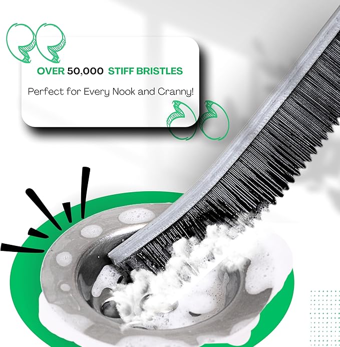 Hard Bristle Crevice Cleaning Brushes for Household use - Multifunctional Crevice Cleaning Tools for Housekeeping & Bathroom Cleaning Tools - Small Cleaning Brushes for Tight Spaces