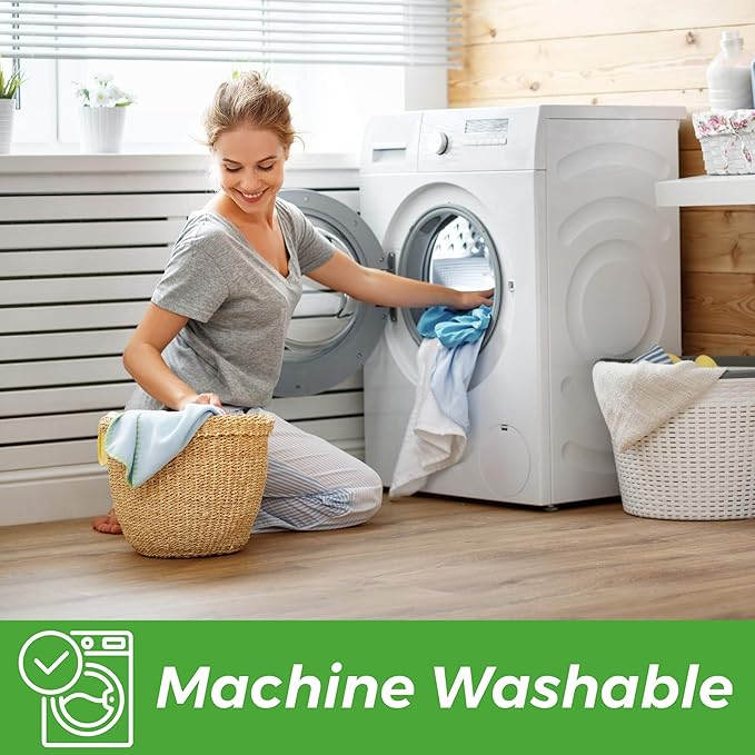 Reusable Mop Pad for Swiffer Sweeper Mop, 12.5'' Microfiber Mop Pad Refill Washable for Hard Floor Baseboard Cleaning, Wet/Dry Cleaning Pad, 4 Pack