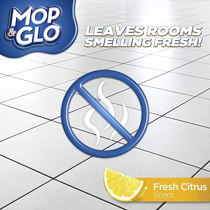 Mop & Glo Professional Multi-Surface Floor Cleaner, Fresh Citrus Scent, 64 Oz