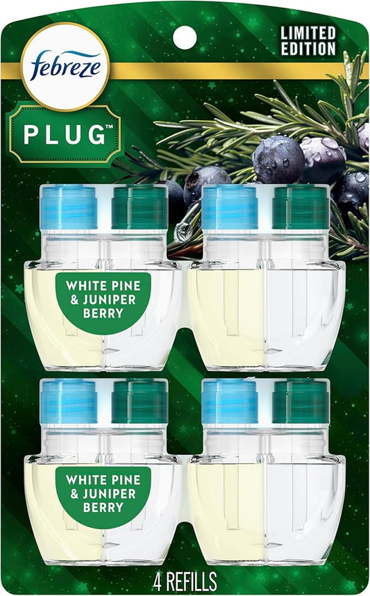 Febreze Plug In Air Freshener Scented Oil Refill Pine & Berry, 4ct