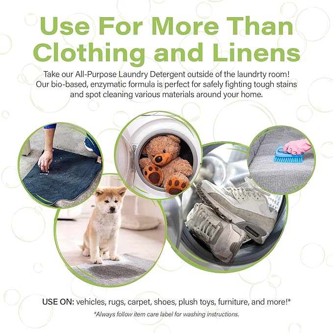 Heritage Park Luxury Laundry Detergent | Dermatologist Tested Plant based Natural & Enzyme Laundry Detergent | Sensitive Skin Friendly - Lavender Mist (32 fl oz)