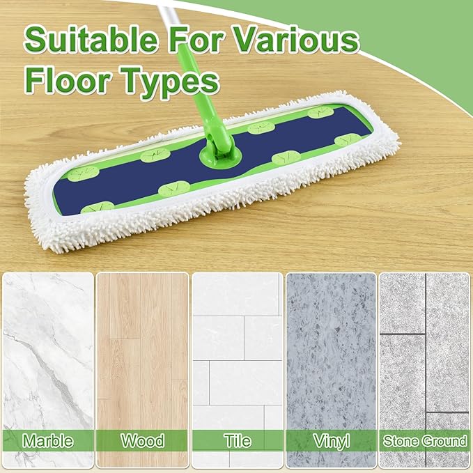 8 Pack Microfiber Mop Pads for Swiffer XL Mops Reusable Wet and Dry Mopping Cloths Compatible with Swiffer Sweeper XL,Washable XL Mop Refill Replacement for All Hardwood Dry & Wet Cleaning