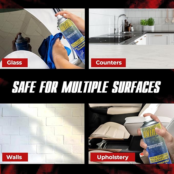 TEAM UNIQUE All-Purpose Cleaner – 18.6 Fl Oz (550mL) Pack of 12 | Powerful Formula for Tough Stains and Grease | Multi-Surface Cleaner for Home, Auto, and Industrial Use