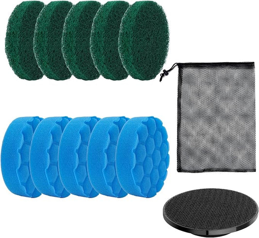 Electric Spin Scrubber Replacement Brush Heads Set, 10 Piece Replacement Brush Cleaning Kit for Cordless Power Scrubber, for Household Cleaning Brushes Kitchen Bathroom Floor Tile Car