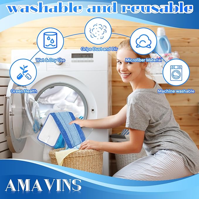 Microfiber Cleaning Pads for Bona Mop, 3 Pack Value - Reusable Mop Pads for 18 Inch Mop, Includes Dusting Pad, Cleaning Pad, and Three Zone Deep Clean Pad for Wood, Stone, Tile, Laminate, Vinyl Floor