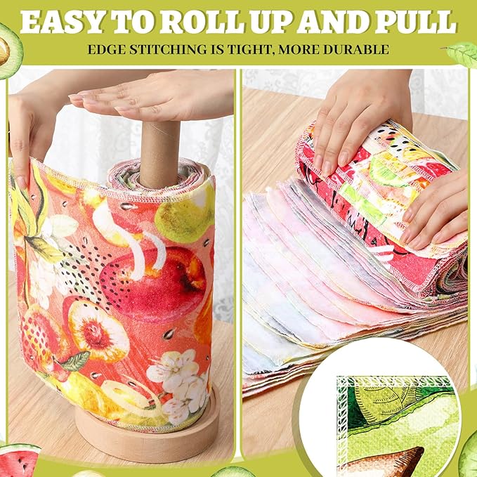 36 Pack Reusable Cleaning Cloths Washable Cotton Kitchen Towels for Home