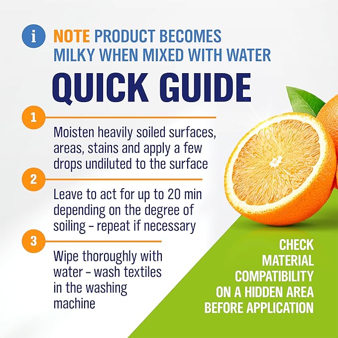 WoldoClean Orange Oil Cleaner Concentrated 25.36 fl oz (1 : 1000) - makes up to 200 Gallons Multi-Use Adhesive & Grease Remover, Custom-Dilution Citrus Degreaser for Floors, Kitchen & Bath