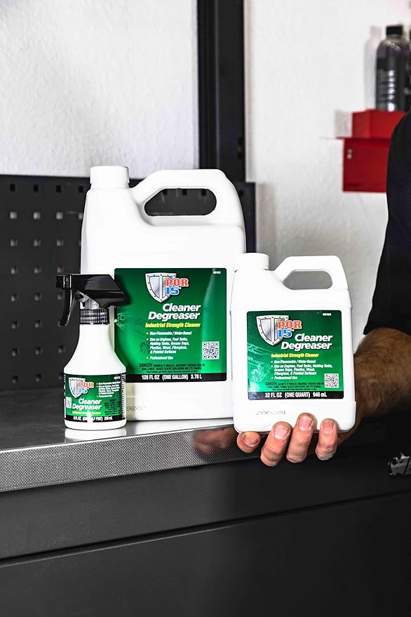 POR-15 Stop Rust Preparation System -Cleaner Degreaser and Metal Prep, Non-flammable and Water-based, 32 Fluid Ounces, 1-quart each