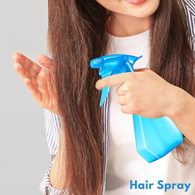 DilaBee Plastic Spray Bottles - 8oz (2 Pack) Water Spray Bottle for Hair, Gardening, Grilling & Cleaning Solution - Empty Spray Bottles for Pet Correction - Spray Bottle BPA Free (Blue-Red)