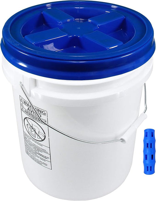 100 mil Extra Heavy Duty 20 Liter (5.28 Gallon) Bucket with Gamma Seal Lid (Blue)