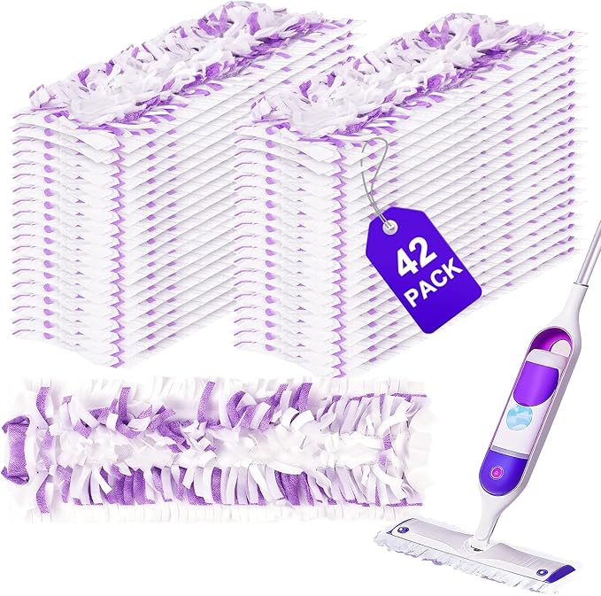 42 Count Disposable Power Mop Pads Compatible with Swiffer PowerMop, Multi-Surface Mopping Pad Refills for Floor Cleaning